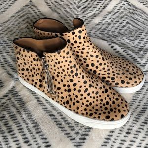 Leopard print sneaker bootie